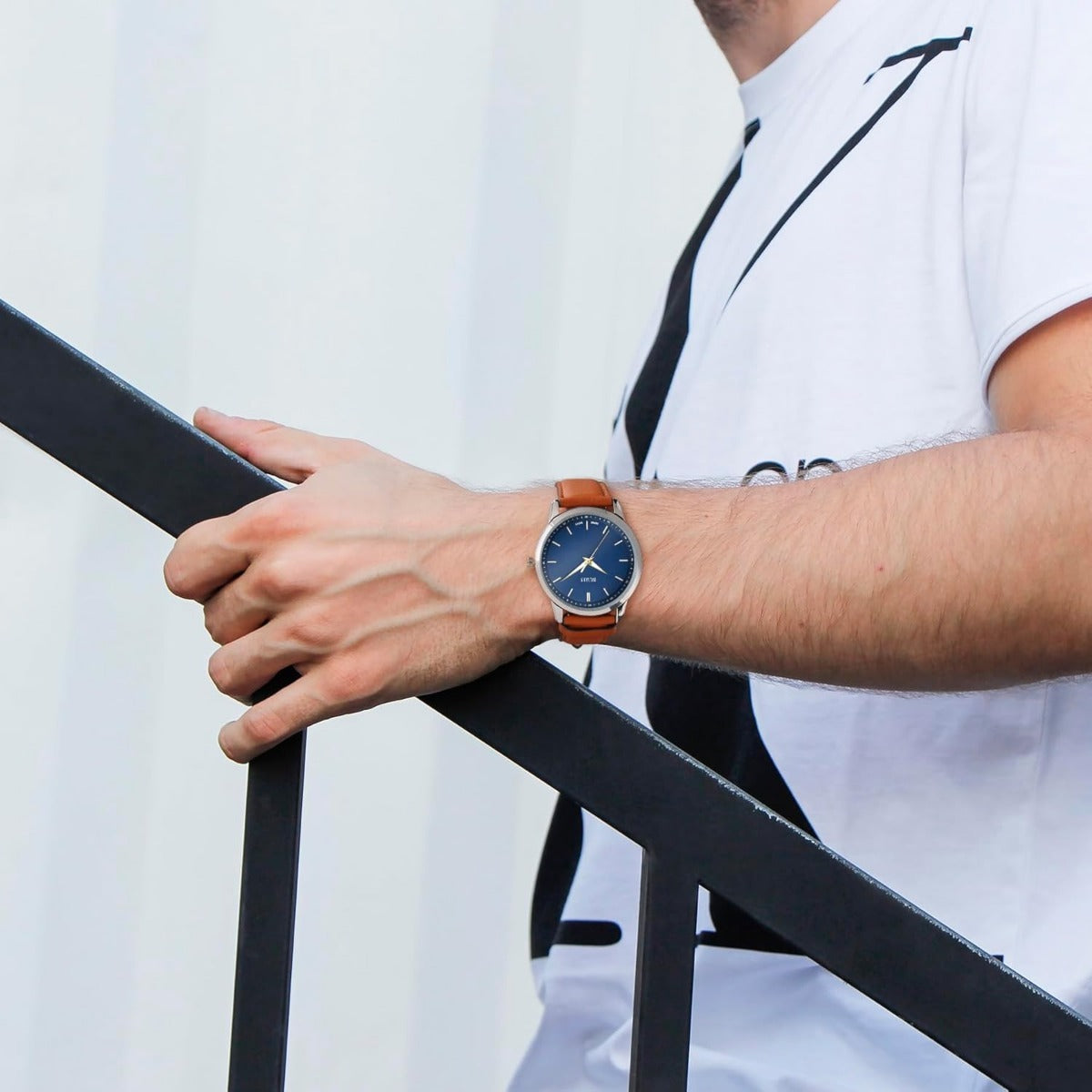 BUREI Mens Fashion Watches Dress Minimalist Wrist Watches for Men Brow