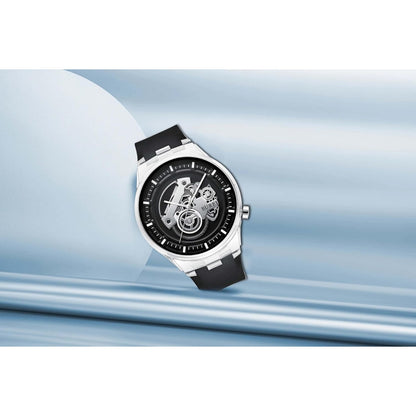 BUREI Men's Casual Silicone Watches - Unisex Waterproof Quartz Watches in Black and White