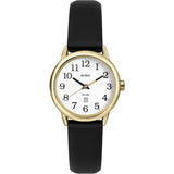 BUREI Women's Black Leather Watches with Luminous Easy to Read Minimalist Watch for Women and Nurses, Gift for Her