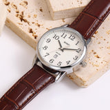 BUREI Women's Black Leather Watches with Luminous Easy to Read Minimalist Watch for Women and Nurses, Gift for Her