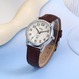 BUREI Women's Black Leather Watches with Luminous Easy to Read Minimalist Watch for Women and Nurses, Gift for Her