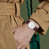 BUREI Women's Black Leather Watches with Luminous Easy to Read Minimalist Watch for Women and Nurses, Gift for Her