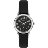BUREI Women's Black Leather Watches with Luminous Easy to Read Minimalist Watch for Women and Nurses, Gift for Her