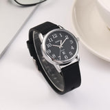 BUREI Women's Black Leather Watches with Luminous Easy to Read Minimalist Watch for Women and Nurses, Gift for Her