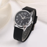BUREI Women's Black Leather Watches with Luminous Easy to Read Minimalist Watch for Women and Nurses, Gift for Her