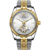 BUREI Men's Classic Luxury Watch Stainless Steel Waterproof Machine Watch Fashion Double Watches Date Sapphire Crystal