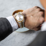 BUREI Men's Classic Luxury Watch Stainless Steel Waterproof Machine Watch Fashion Double Watches Date Sapphire Crystal