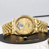 BUREI Men's Classic Luxury Watch Stainless Steel Waterproof Machine Watch Fashion Double Watches Date Sapphire Crystal