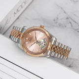 BUREI Men's Classic Luxury Watch Stainless Steel Waterproof Machine Watch Fashion Double Watches Date Sapphire Crystal
