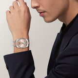 BUREI Men's Classic Luxury Watch Stainless Steel Waterproof Machine Watch Fashion Double Watches Date Sapphire Crystal