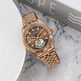 BUREI Men's Classic Luxury Watch Stainless Steel Waterproof Machine Watch Fashion Double Watches Date Sapphire Crystal