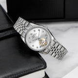 BUREI Men's Luxury Automatic Watch Fashion Waterproof Mechanical Watch, Adjustable Stainless Steel Two Tone Strap,Gift for Men