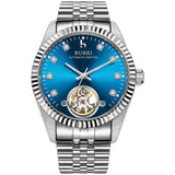 BUREI Men's Luxury Automatic Watch Fashion Waterproof Mechanical Watch, Adjustable Stainless Steel Two Tone Strap,Gift for Men