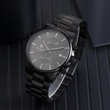 BUREI Men Watch,Waterproof Analog Quartz Stainless Steel Chronograph Fashion Minimalistic Classic Sport Watch for Men Gifts for Men