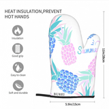 BUREI Dream of Pineapple Silicone Insulated, Heatresistant, Anti Slip Baking and Barbecue Gloves