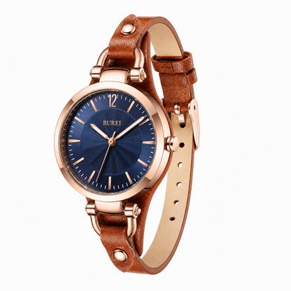 BUREI Vintage Horseshoe Leather Watch