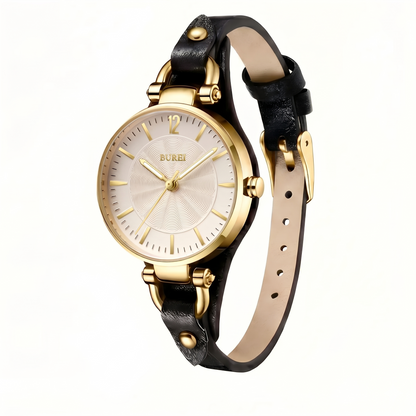 BUREI Vintage Horseshoe Leather Watch