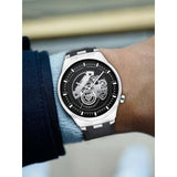 BUREI Men's Casual Silicone Watches - Unisex Waterproof Quartz Watches in Black and White