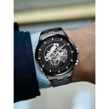 BUREI Men's Casual Silicone Watches - Unisex Waterproof Quartz Watches in Black and White