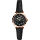 BUREI Women's Black Leather Strap Watch Fashion Simple Analog Quartz Waterproof Watches for Women Three Hands,Gift for her