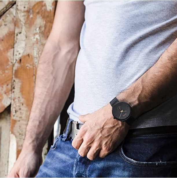 Konijn creatief misdrijf BUREI Men's Fashion Minimalist Wrist Quartz Watches with Stainless Ste –  bureiwatches