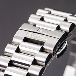 22mm Stainless steel strap of the BUREI Men's Automatic